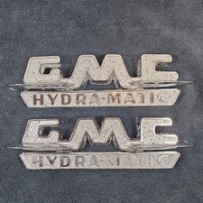 1955 1956 1957 Gmc Truck Fender Emblems With Hydramatic Pair 1955 1956 1957 Gmc Truck Fender Emblems With Hydramatic Pair