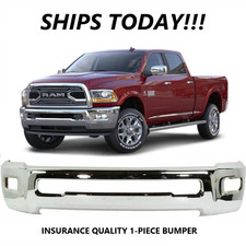 New Chrome Front Bumper For 2010-2018 Ram 2500 3500 With Fog Lamps New Chrome Front Bumper For 2010-2018 Ram 2500 3500 With Fog Lamps