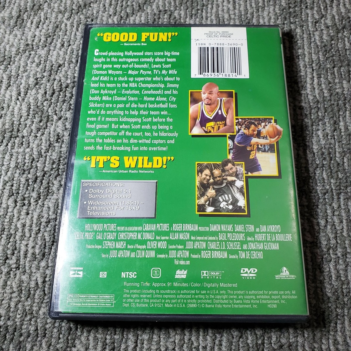 Celtic Pride DVD 1996 Damon Wayans Daniel Stern Dan Aykroyd
