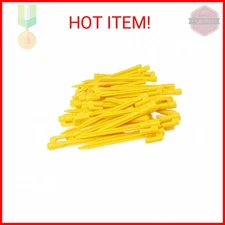 Hikemax 60 Pack Plastic Tent Pegs Garden Landscape Stakes 5.7 Inch for Anchoring