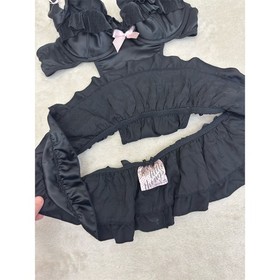 Victoria's Secret Sexy Little Things Teddy Bodysuit Black 34B Skirted