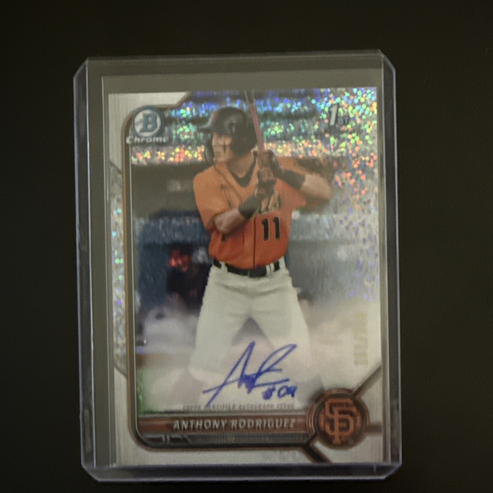 2022 Bowman - Chrome Prospect Auto Anthony Rodriguez #CPA-ARZ Speckle Ref /299