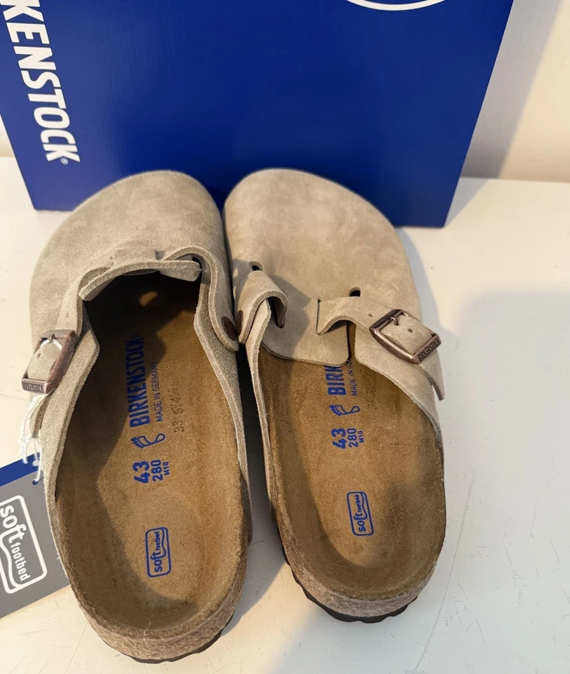 Birkenstock Boston Taupe Soft Footbed VL Clogs Size 37 - 45 Regular Width - Image 4 of 4