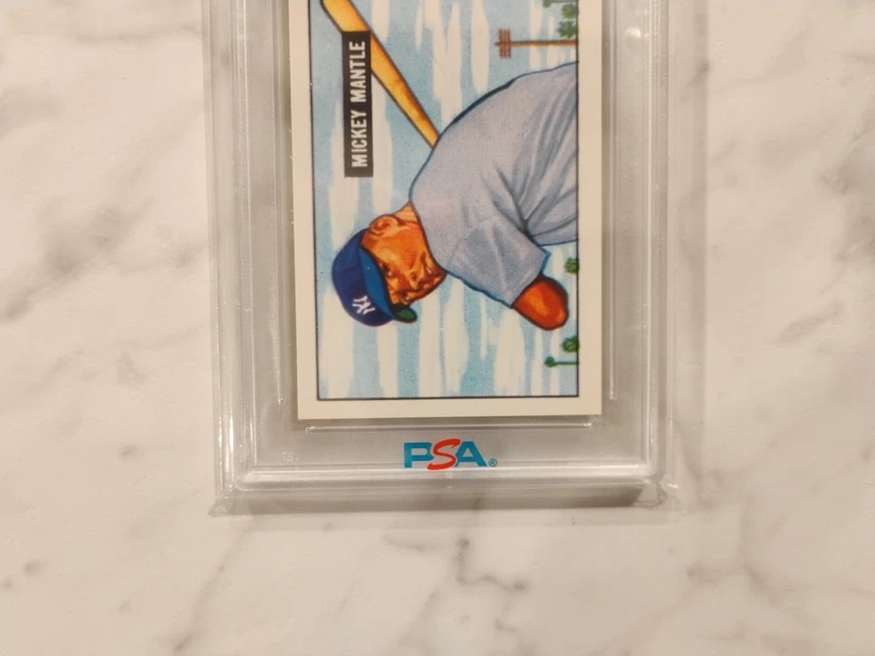 1986 C.C.C. Mickey Mantle Rookie Reprint PSA 9 Only Two 10's - Image 3 of 4