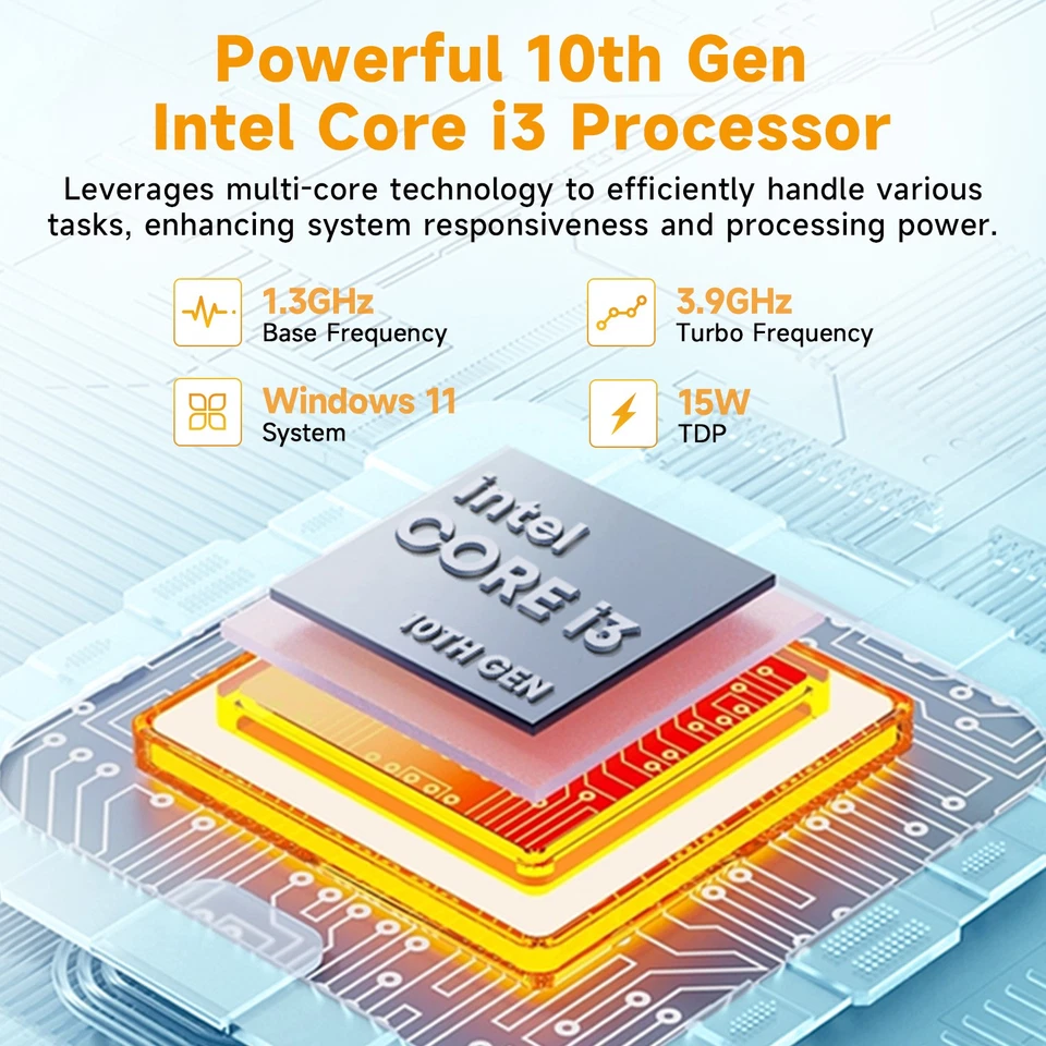 2025 CHUWI Hi10X2 3.9Ghz Intel Core i3  2 in 1 Windwos11 Tablet/Laptop 8GB 256GB - Image 4 of 4