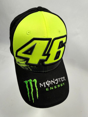 Valentino Rossi VR46 Monster Energy Trucker Cap Hat Neon 46 Moto GP Excellent