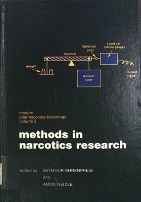 Methods in narcotics research Modern pharmacology-toxicology Ehrenpreis, Seymour