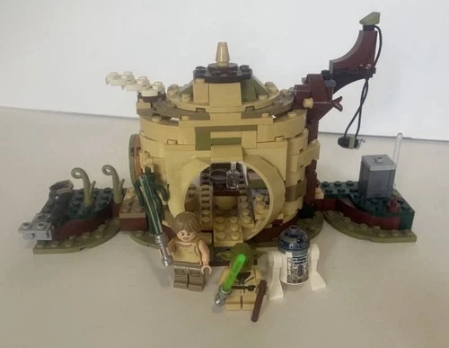 Lego Star Wars Yoda's Hut 75208 Complete Set and All Minifigures Great Condition