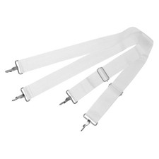 White Nylon Military Drum Sling Durable Bass Drum Strap Ergonomic Design