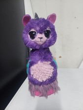 Purple Hatchimals Llamacorn Extending Neck Animated Light Up Eyes Talking Toy