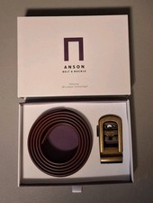 Anson Belt & Buckle Color Oxblood Micro Adjustable New 