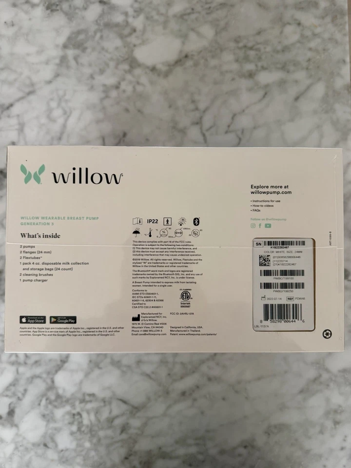 Willow 3.0 Wearable Breast Pump, All-In-One In-Bra Brand New Factory Sealed 24mm - Image 4 of 4