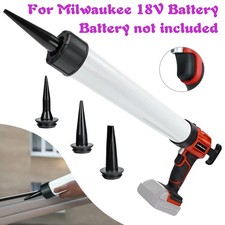 Electric Caulking Gun 600ml Cordless Sausage Caulk Gun for Milwaukee 18V Battery