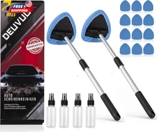 18 Pcs Windshield Cleaning Tool Expandable Car Window Cleaner with 12 Reusable