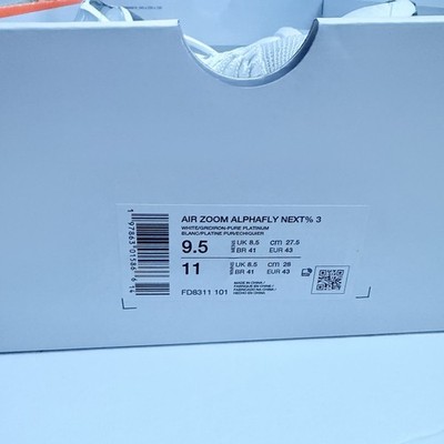 Men's Size 9.5 - Nike Air Zoom Alphafly NEXT% 3 Gridiron (FD8311