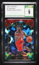 2020 Select Concourse Red White Green Cracked Ice Prizm Tyrese Maxey CSG 9 k5l