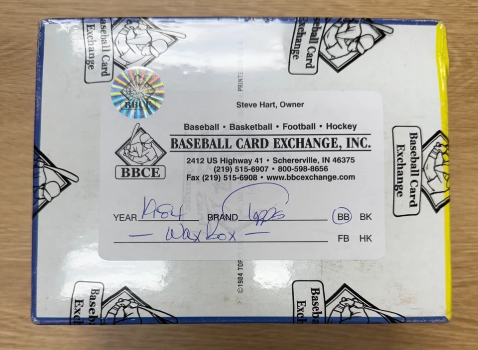 1984 Topps Baseball Unopened Wax Box BBCE Wrapped & Sealed - Image 2 of 2