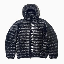 GIACCA UOMO 100% AUTENTICA MONCLER LAUZET XL XXL TAGLIA 5 NERA PUFFER 2XL LEGGERA