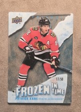 Patrick Kane 2022-23 Trilogy Frozen In Time /50 Blue Frost Acetate Plexi