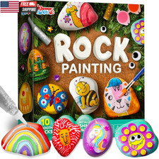 Rock Painting Kit- Glow in the Dark Rock Kit, Arts and Crafts for Kids Ages 6-12