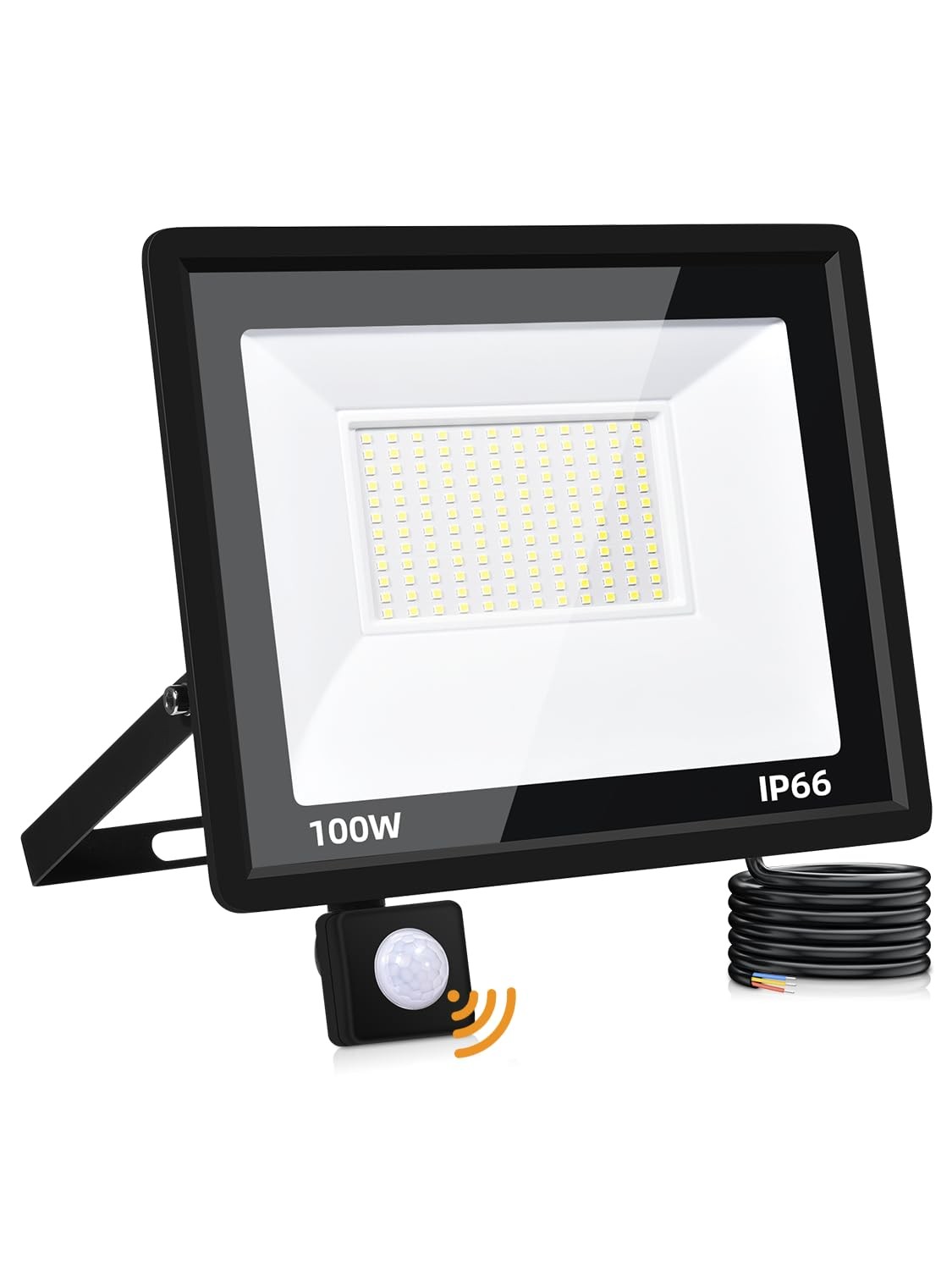 Projecteur LED extérieur 100W avec détecteur de mouvement noir 10000LM