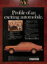Mazda RX-4 Rotary Vintage Print Ad - Profile of An Exciting Automobile