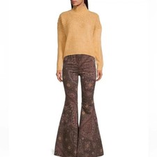 Free People Women  s Size Medium Bradley Pullover Sweater in Camel Heather