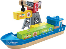 Cargo Ship  Crane  Toy Boat and Crane Playset, for Children Ages 3Y 