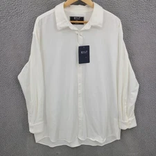 Bylt Shirt Mens 2XL White Executive Fit Long Sleeve Button Up Stretch NWT