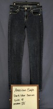 American Eagle, Skinny Super stretch, Dark Blue Denim, Size 4, VGC