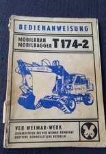 NVA/DDR BAGGER T 174 -2 HANDBUCH ,FORTSCHRITT,WEIMAR ,IFA W50