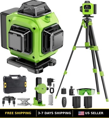 4D Green Line Laser Level 360° Self-Leveling with Tripod - 16 Lines