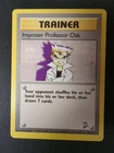 Imposter Professor Oak 102/130 Base Set 2 Vintage WOTC Pokemon TCG  VLP Non Holo