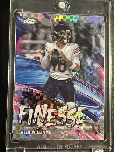 2024 Topps Chrome Finesse X-Fractor Caleb Williams RC #F-1 Chicago Bears 🔥 - Imagen 6 de 6