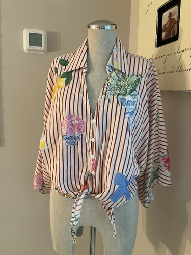 Calypso Saint Barth Tie Front Shirt m