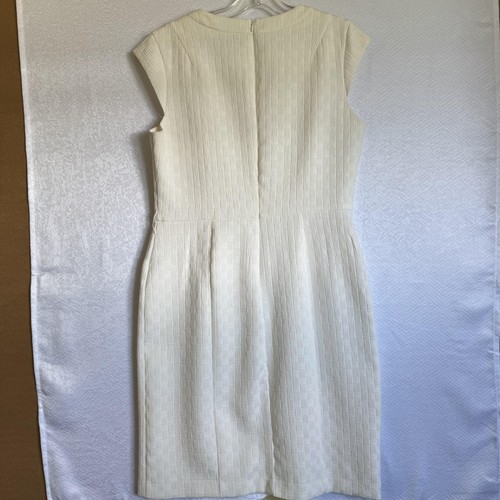 Worthington Dress Womens 10 Sheath Textured Cap Sleeve Elegant Career Work - Picture 3 of 4