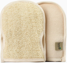 Premium Exfoliating Loofah Gloves   Natural Egyptian Loufa Sponge Body Scrubber