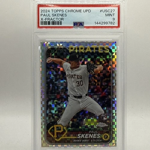 2024 Topps Chrome Update - Rookie Debut Paul Skenes #USC27 X-Fractor (RC) PSA 9
