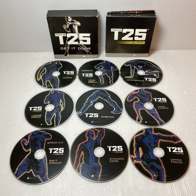 Beachbody Focus T25 Get It Done Alpha + Beta Workout Set (8-DVD Set) **READ
