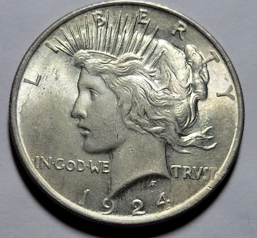 1924-P PEACE Liberty $1 Dollar 90% Silver Coin ~ Orig Hi Grade Uncirculated BUnc