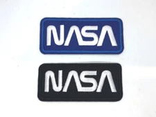 NASA Worm  embroidered Patch iron/sew on  4x1.75 inches