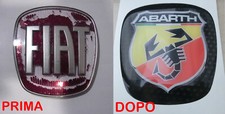 ADESIVO STICKER 3D COFANO POSTERIORE STEMMA FREGIO LOGO FIAT PANDA ABARTH 4X4