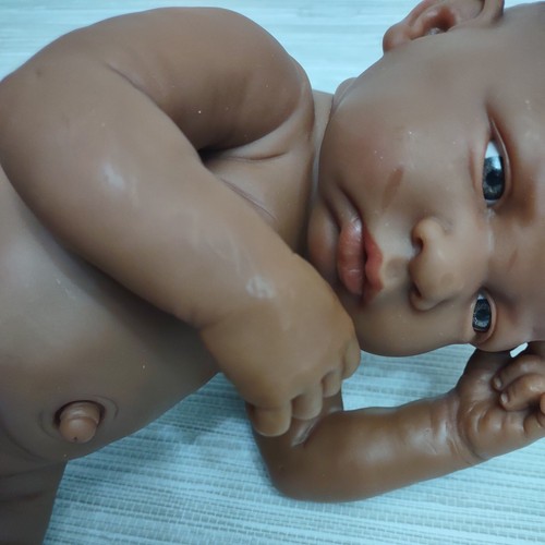 African American Girl realistische 14 Zoll Neugeborenes Baby Berenguer 23-06 lebensechte Puppe - Bild 5 von 21