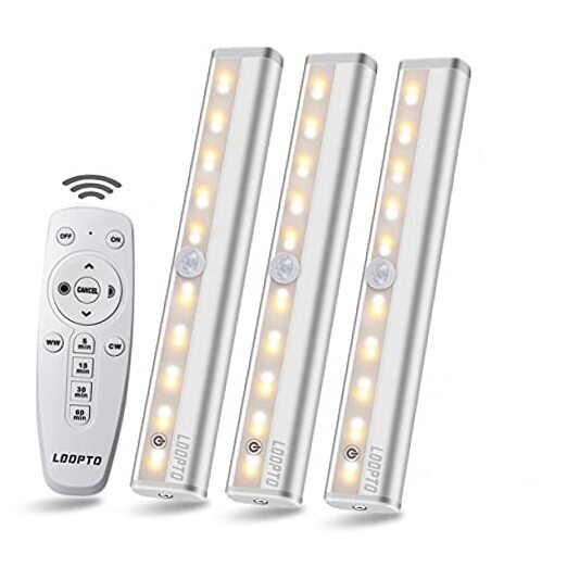Wireless LED Under Cabinet Lights 3 Pack with Remote Control