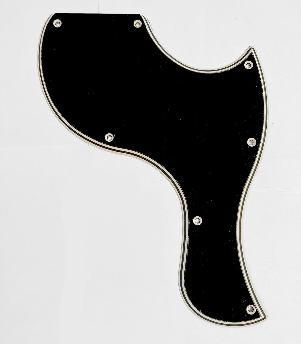 Black/White 5 Ply WIDE BEVEL Pickguard for 2018-Current Gibson SG