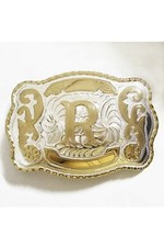 INITIAL R BELT BUCKLE LETTER COWBOY WESTERN RODEO TEXAS STAR Hebillas Vaqueras
