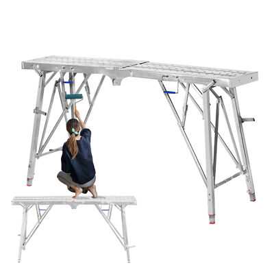 Scaffold Work Plat form with Adjustable Height Rustproof Work Bench Metal Stand