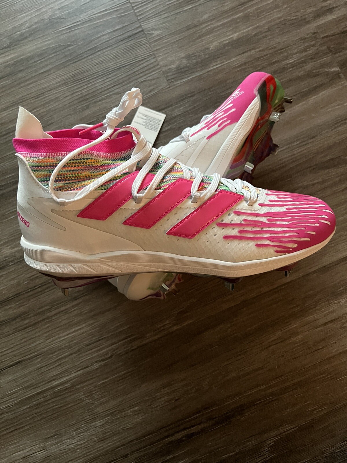 Adidas Adizero 8 Apex Drip Fernando Tatis White Pink Baseball Cleats