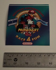 Vintage 1997 German National Super Mario Kart 64 Championships promo sticker