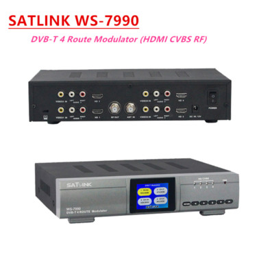 SATLINK WS-7990 4 Route/ Channel DVB-T Modulator COFDM RF CVBS HDMI H.264